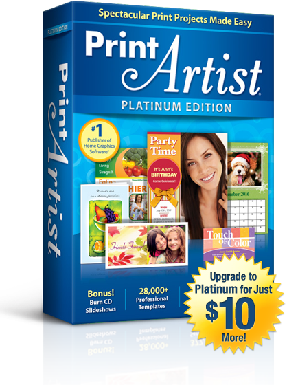 Print Artist 25 Platinum Edition | Upgrade to Platinum for Just $10 More!
